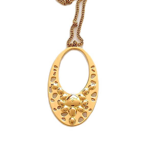 Swarovski Clear Crystal Gold Plated Oval Ariane Pendant Necklace - Picture 3 of 4